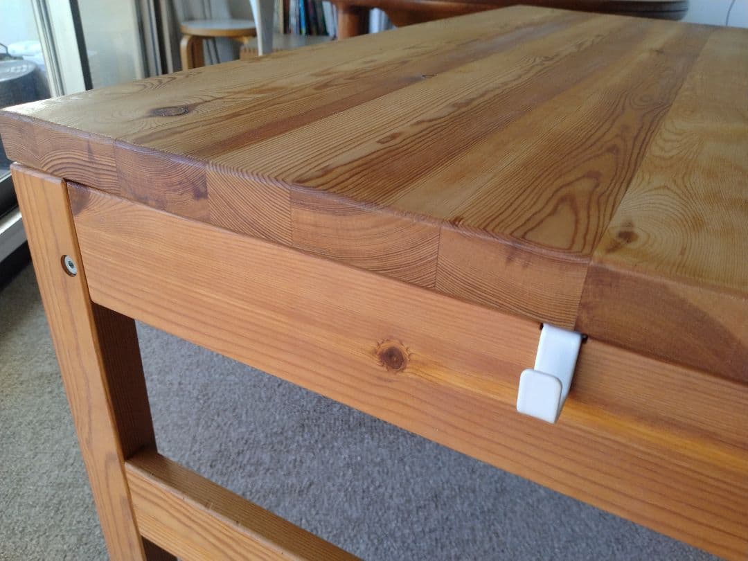 【訳あり良品】MUJI無印 パイン材デスク86cm引出付/ワークテーブル/学習机