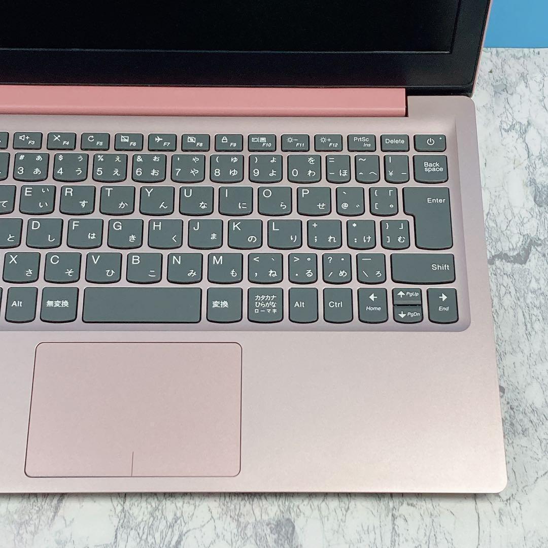 超軽量✨薄型✨SSD✨オフィス✨設定済✨カメラ✨ピンク✨レノボ小型ノートパソコン
