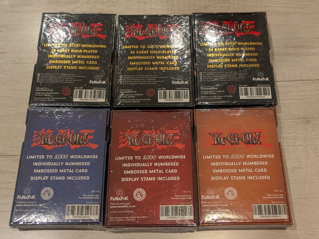 遊戯王　三幻神　金属製カード　6点セット 新品未開封