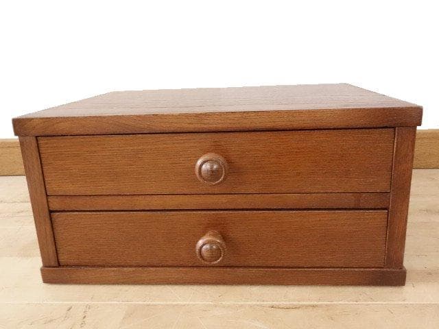 北海道手作り家具　ナラ（楢）材　 Ａ４小引出２Ｆ　勇峰工芸（新）