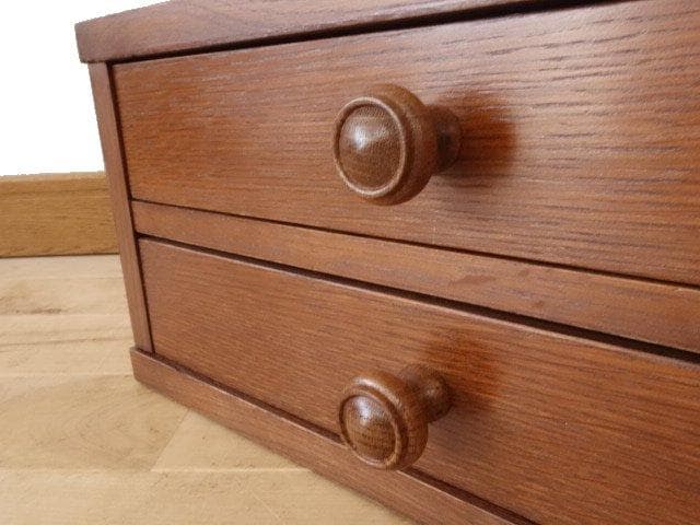 北海道手作り家具　ナラ（楢）材　 Ａ４小引出２Ｆ　勇峰工芸（新）