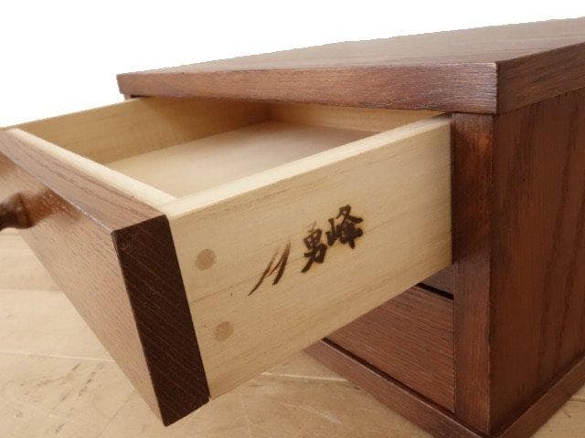 北海道手作り家具　ナラ（楢）材　 Ａ４小引出２Ｆ　勇峰工芸（新）