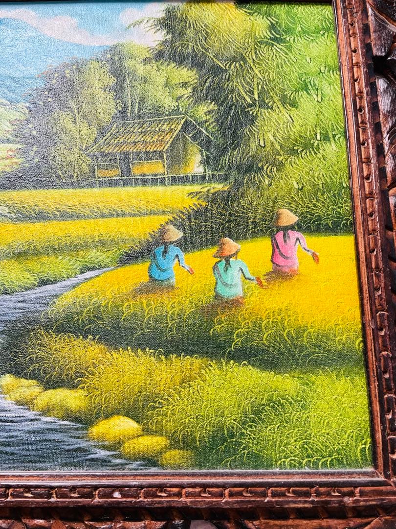 風景画 農作業の人々