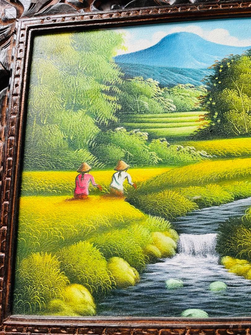 風景画 農作業の人々