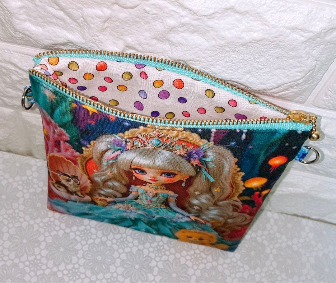 フラットポーチ♡レディ＆にゃんこ