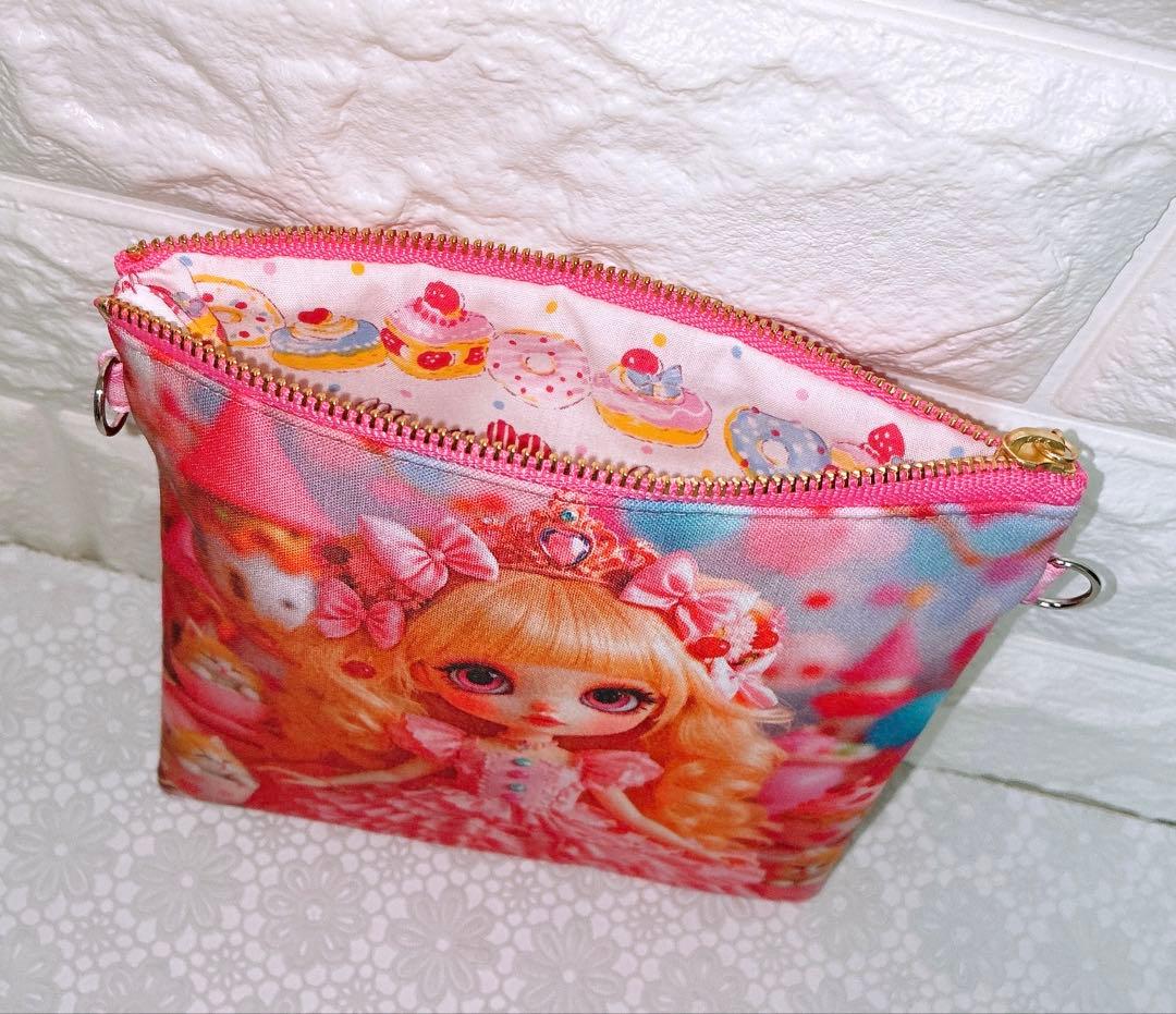 フラットポーチ♡レディ＆にゃんこ