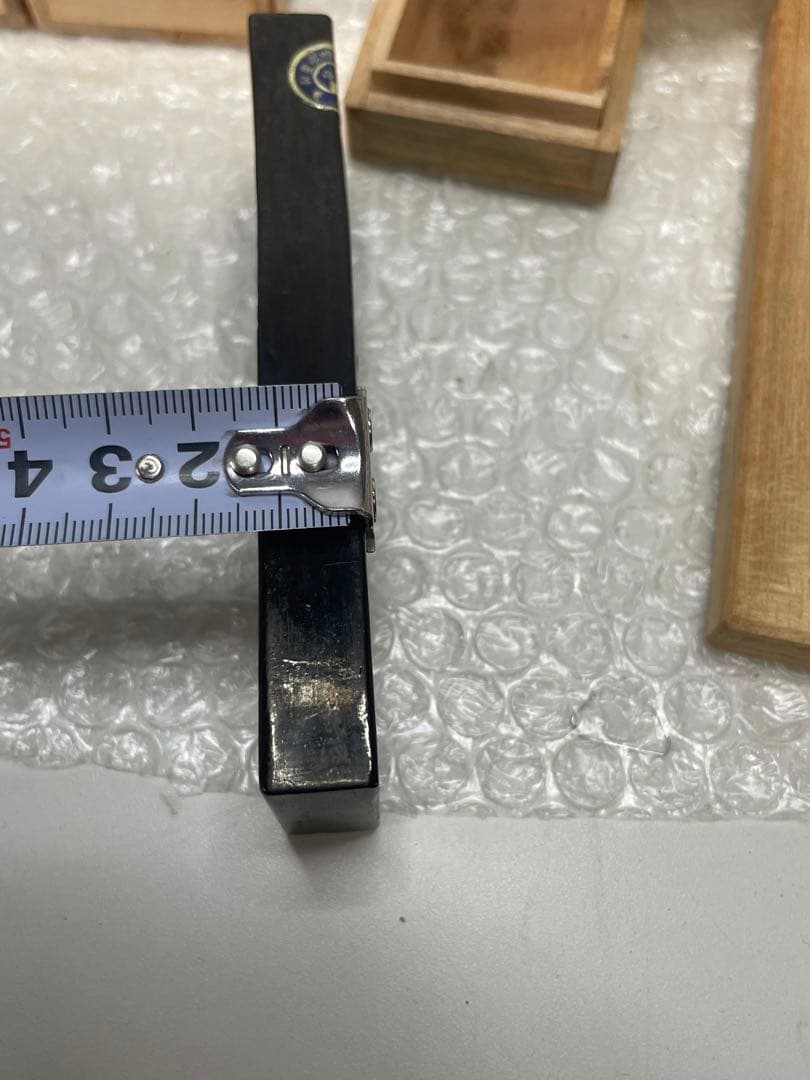 【未使用】竹盛堂製 固形墨「幽光」 書家用 桐箱入 5本セット 書道具 当時物