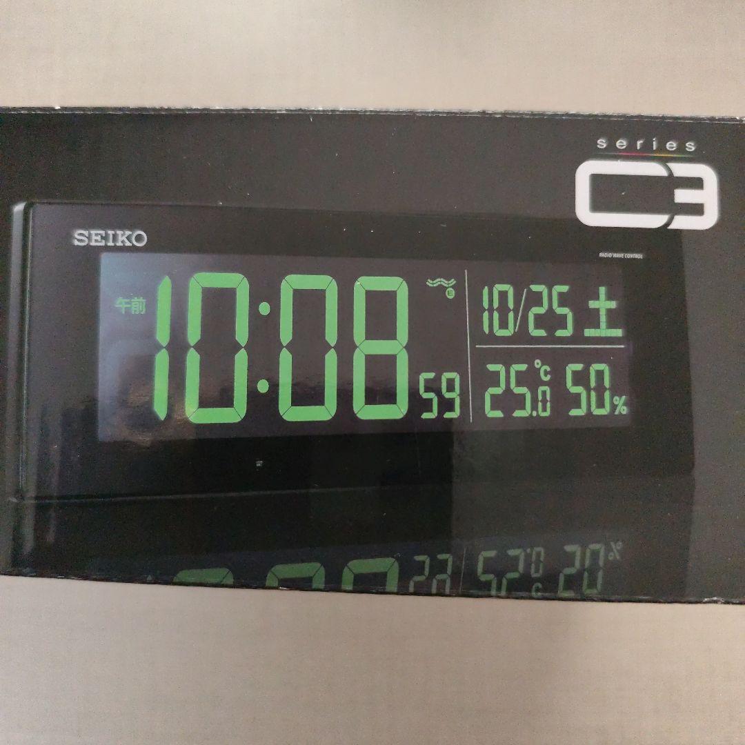 SEIKO C3 デジタル電波クロック　70色選択可能