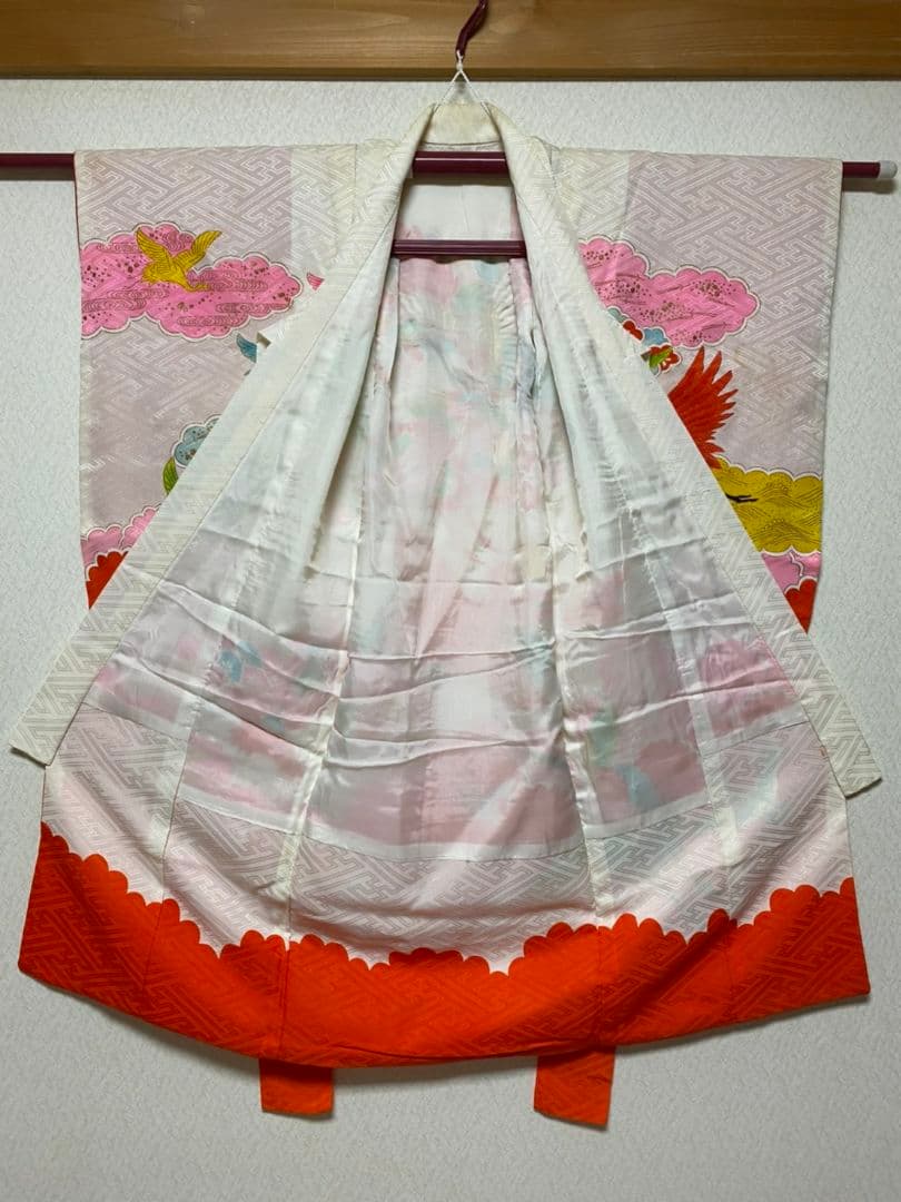 No.169アンティーク子供着物正絹七五三着丈95.5センチ裄丈38.5センチ