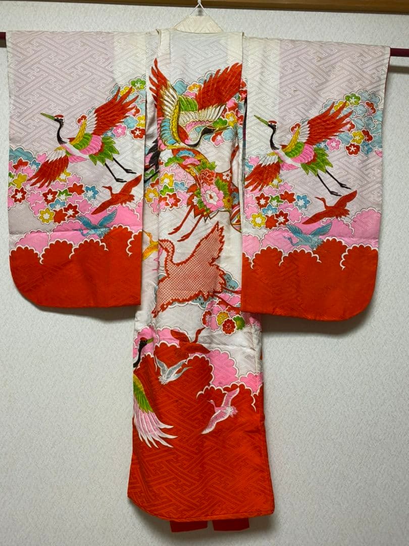 No.169アンティーク子供着物正絹七五三着丈95.5センチ裄丈38.5センチ