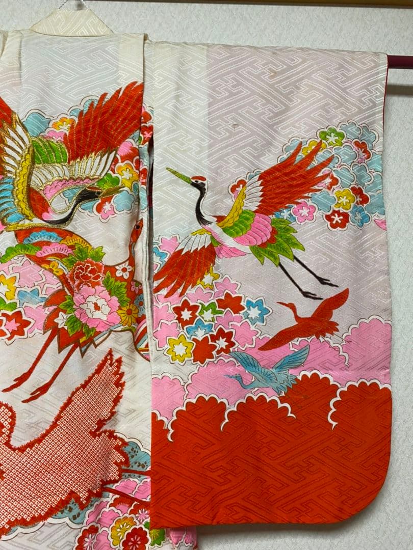 No.169アンティーク子供着物正絹七五三着丈95.5センチ裄丈38.5センチ