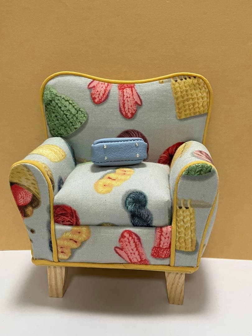 ★ハンドメイド★ ミニチュア ミニバッグ アイスブルー ドールアウトフィット