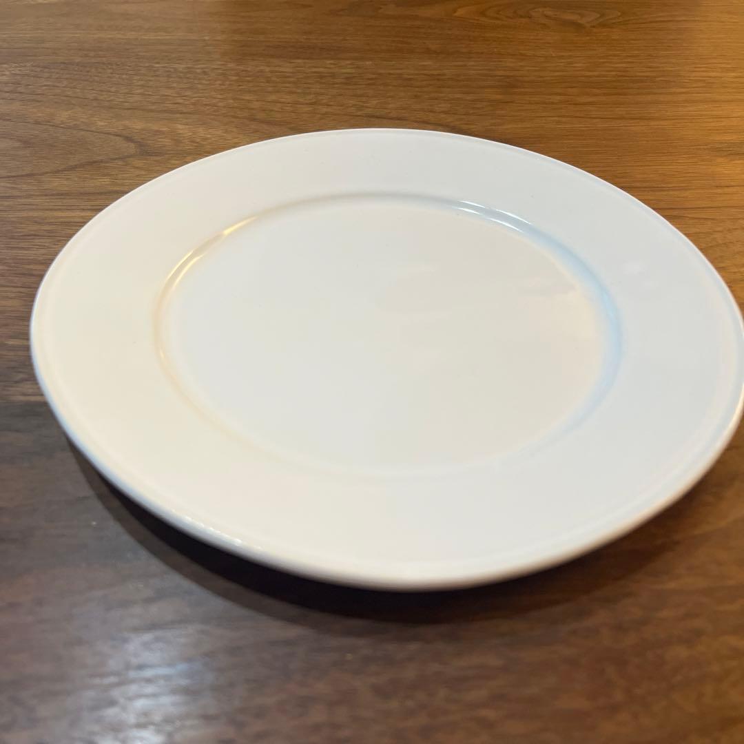 新品未使用！田中直純　白釉リム平皿　20センチ