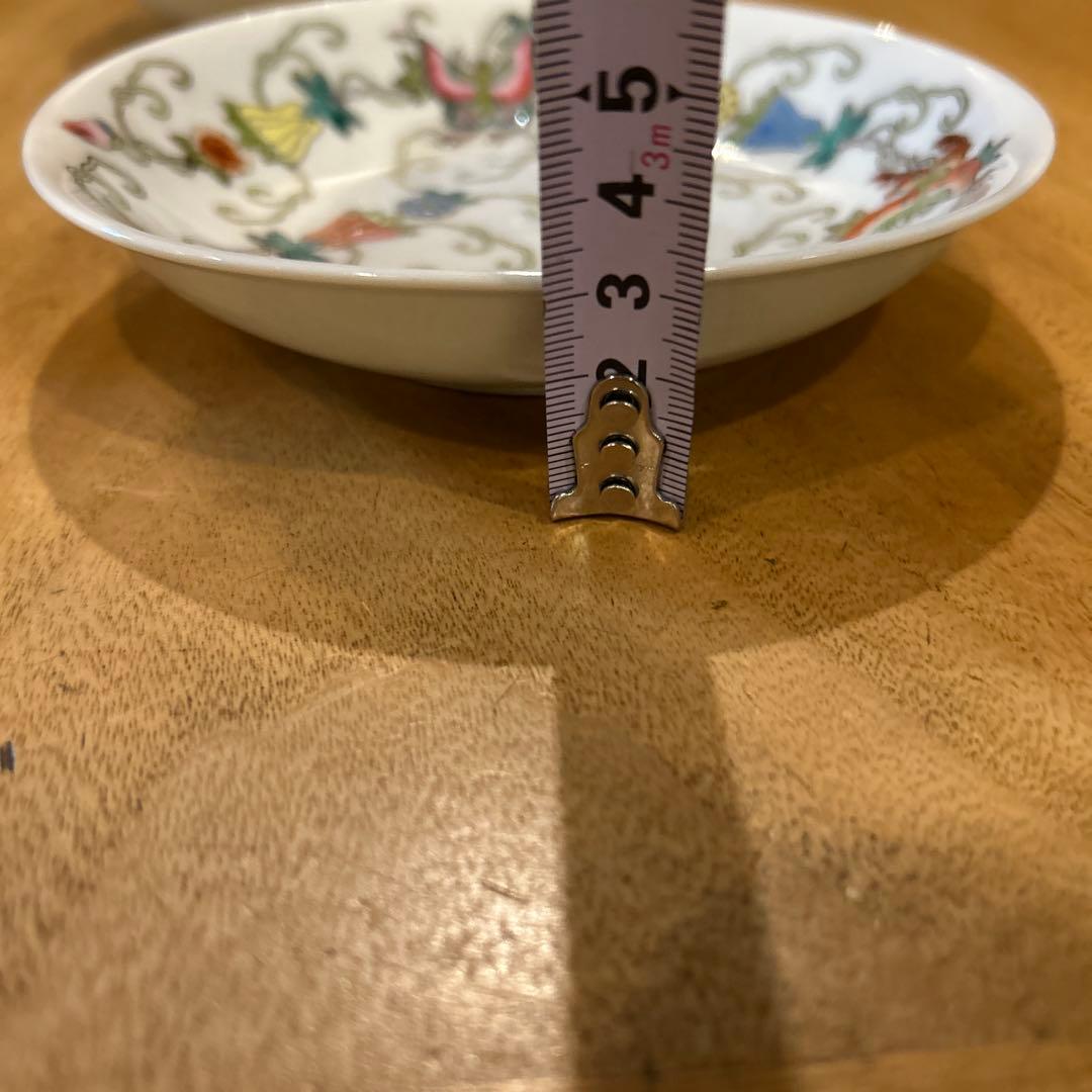 中国　景德镇 粉彩百花果　碗皿　四枚　希少