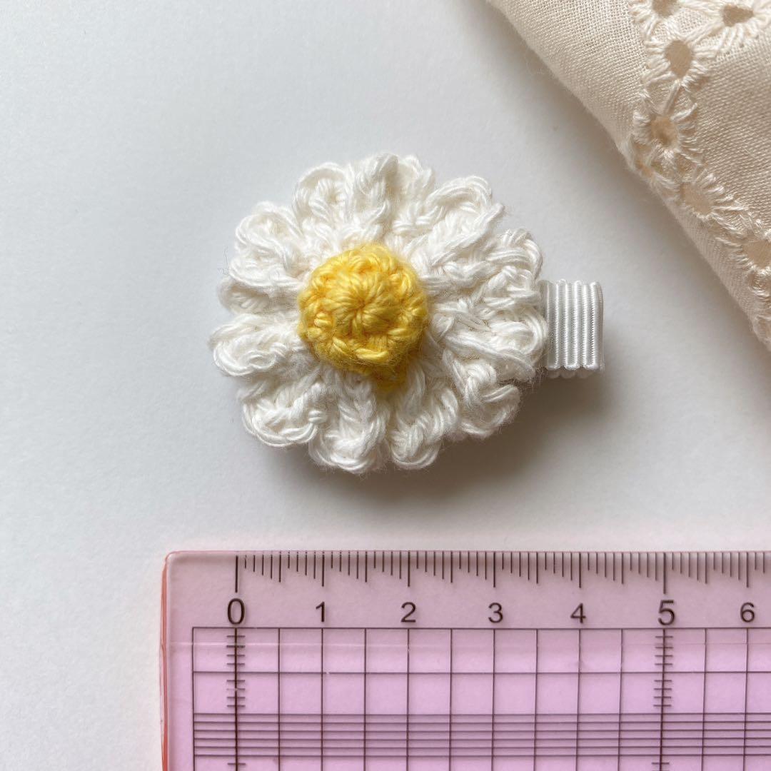 ❁マーガレット❁ ベビーヘアピン　ベビーヘアクリップ　ベビーヘアゴム