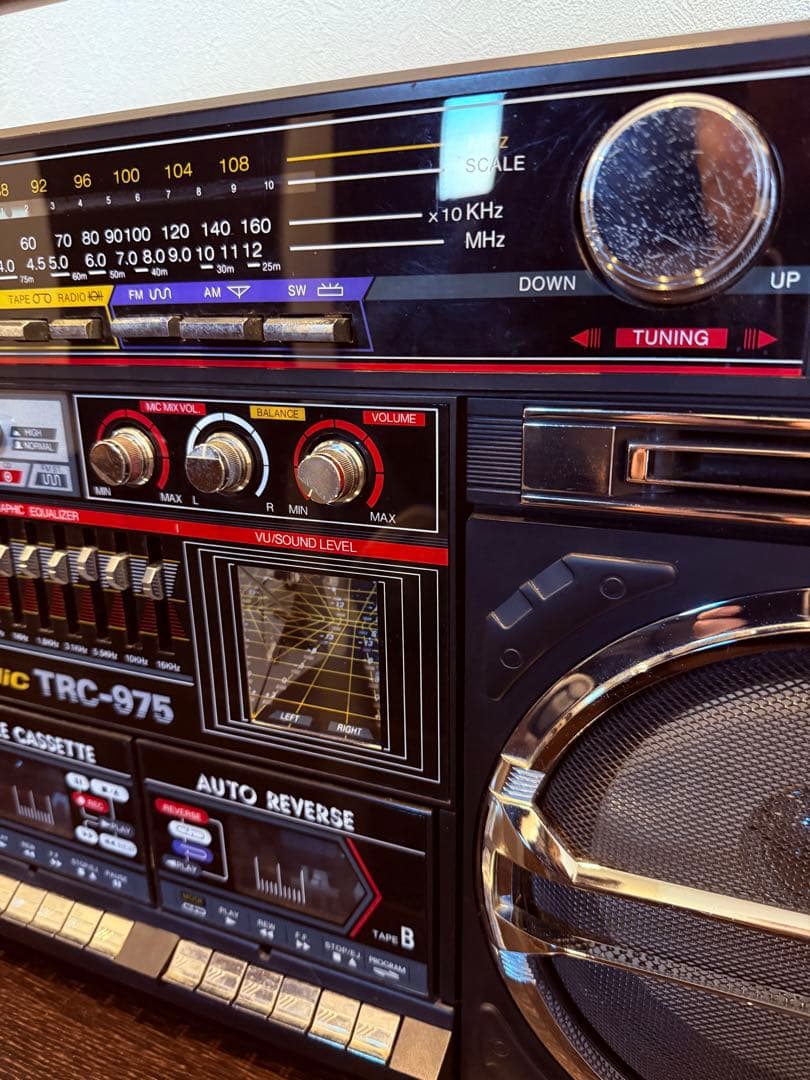 美品 LASONIC TRC-975 ラジカセ ダブルカセット 動作確認済