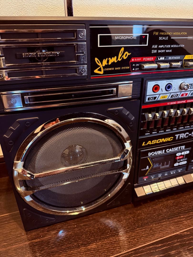 美品 LASONIC TRC-975 ラジカセ ダブルカセット 動作確認済