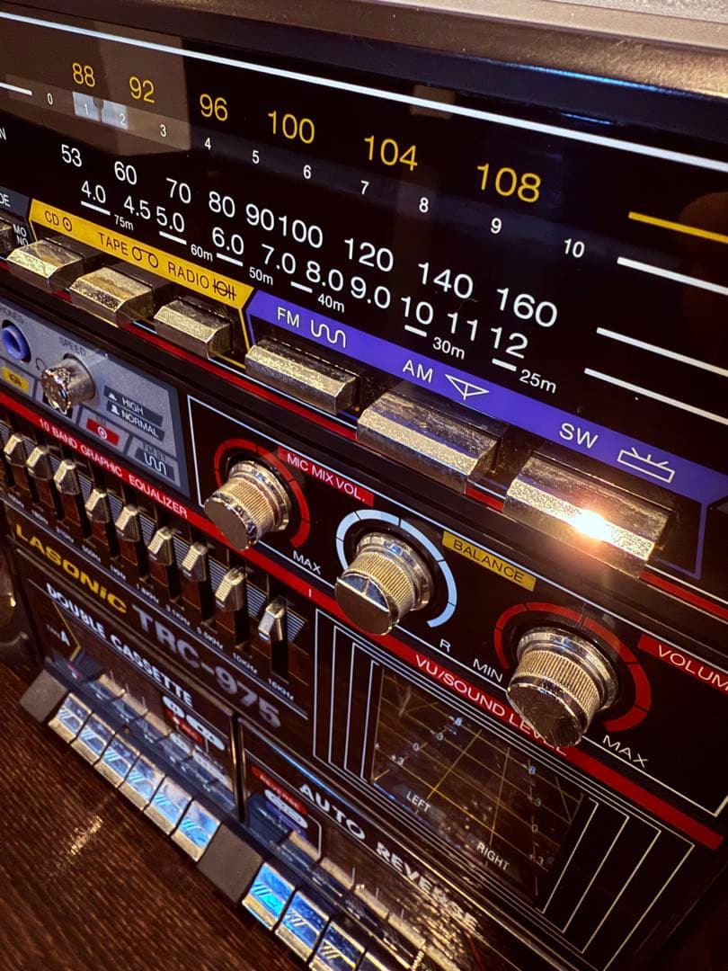 美品 LASONIC TRC-975 ラジカセ ダブルカセット 動作確認済