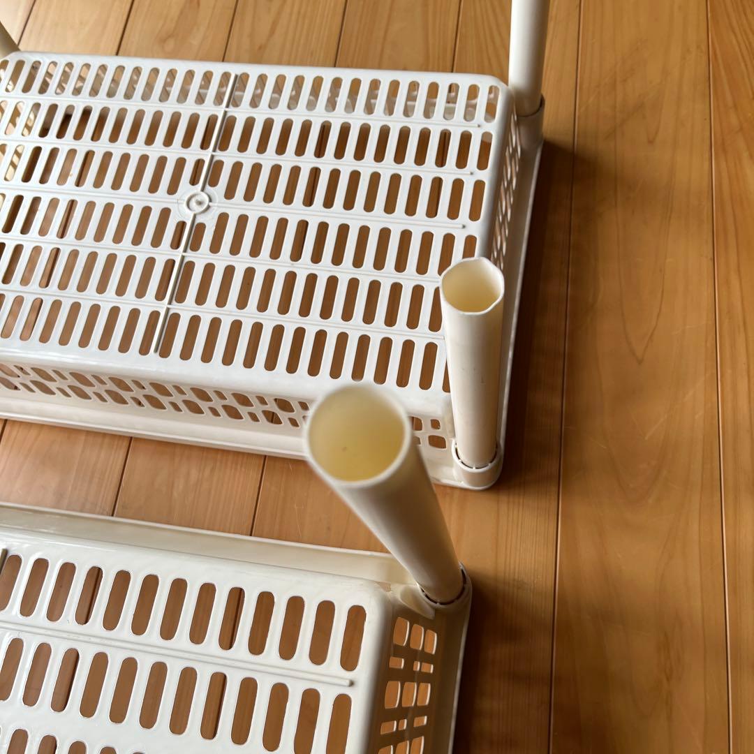 昭和レトロ　4段カゴ　並び替えカゴ　収納カゴ