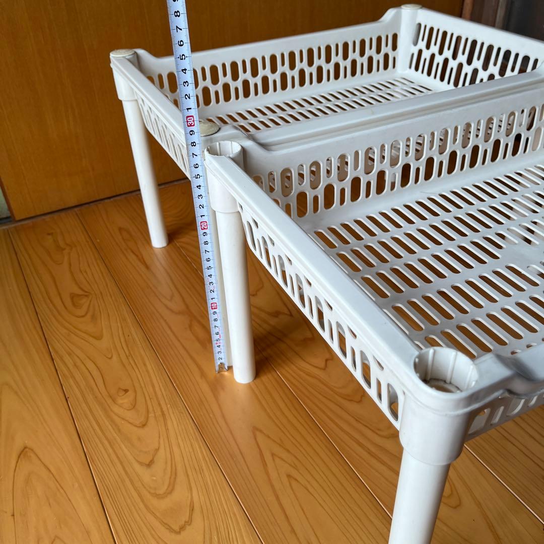 昭和レトロ　4段カゴ　並び替えカゴ　収納カゴ