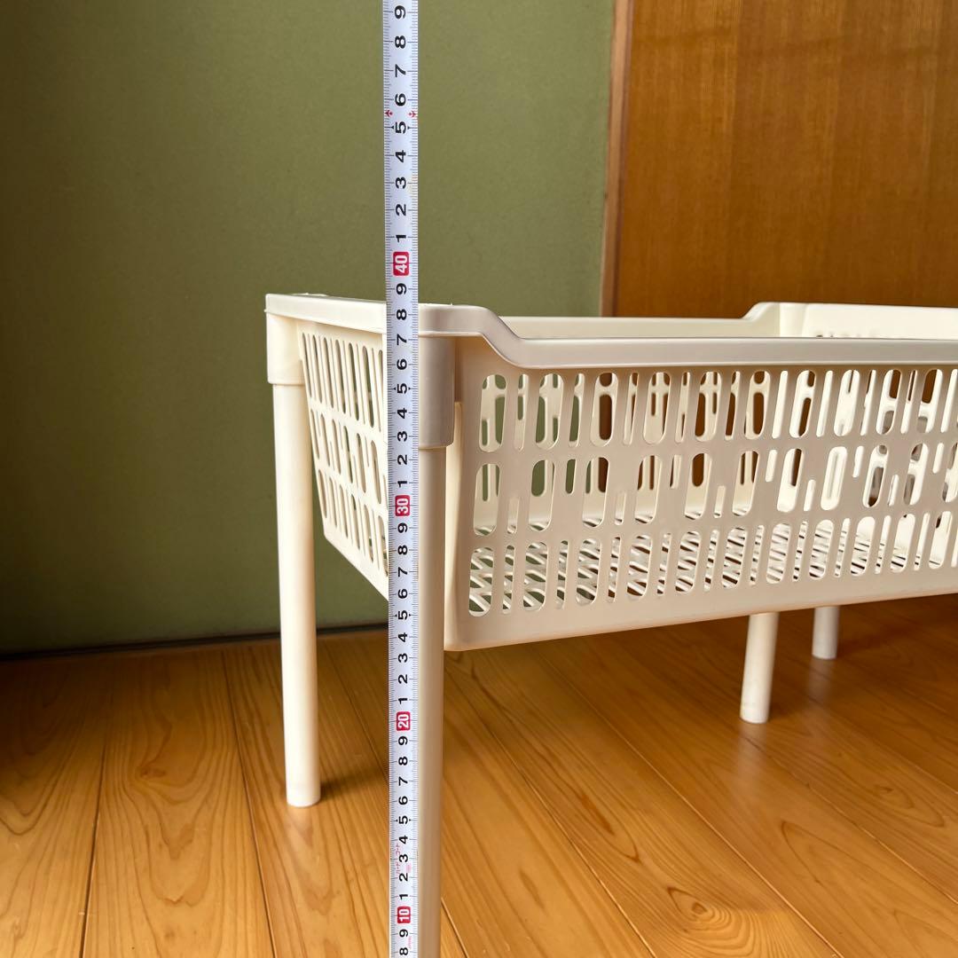 昭和レトロ　4段カゴ　並び替えカゴ　収納カゴ