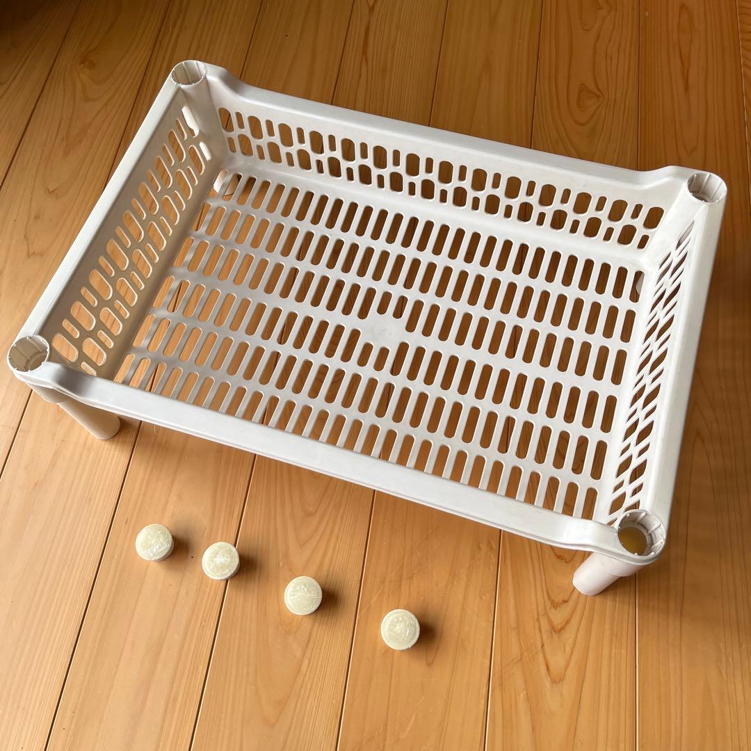 昭和レトロ　4段カゴ　並び替えカゴ　収納カゴ