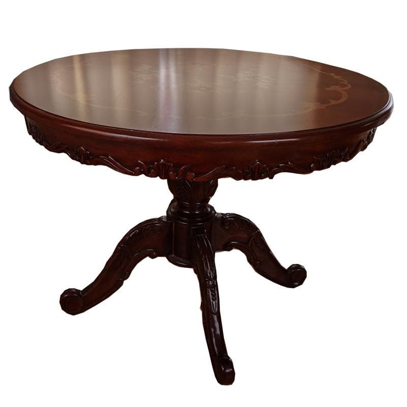 訳あり！　展示品 マホガニー ダイニングテーブル 　丸型　100cm 猫脚