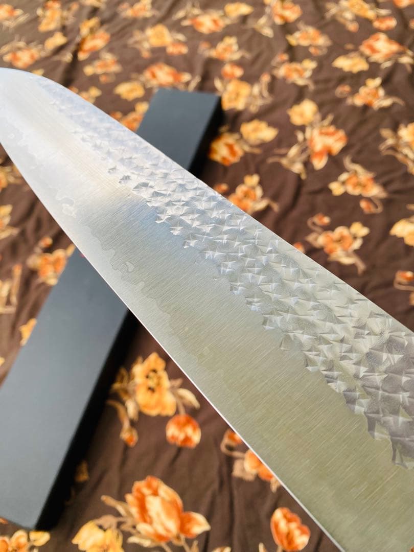 黒崎優　「閃光」牛刀包丁 240mm 紫檀柄桂 R2 / SG2