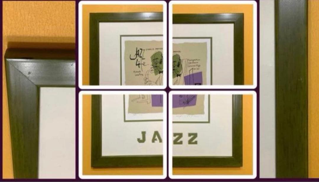 絵画・額縁・版画・津田耕・Sax・シルクスクリーン・美術品・インテリア・雑貨