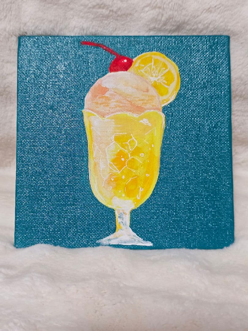 クリームソーダ　手描きイラスト　5点まとめ