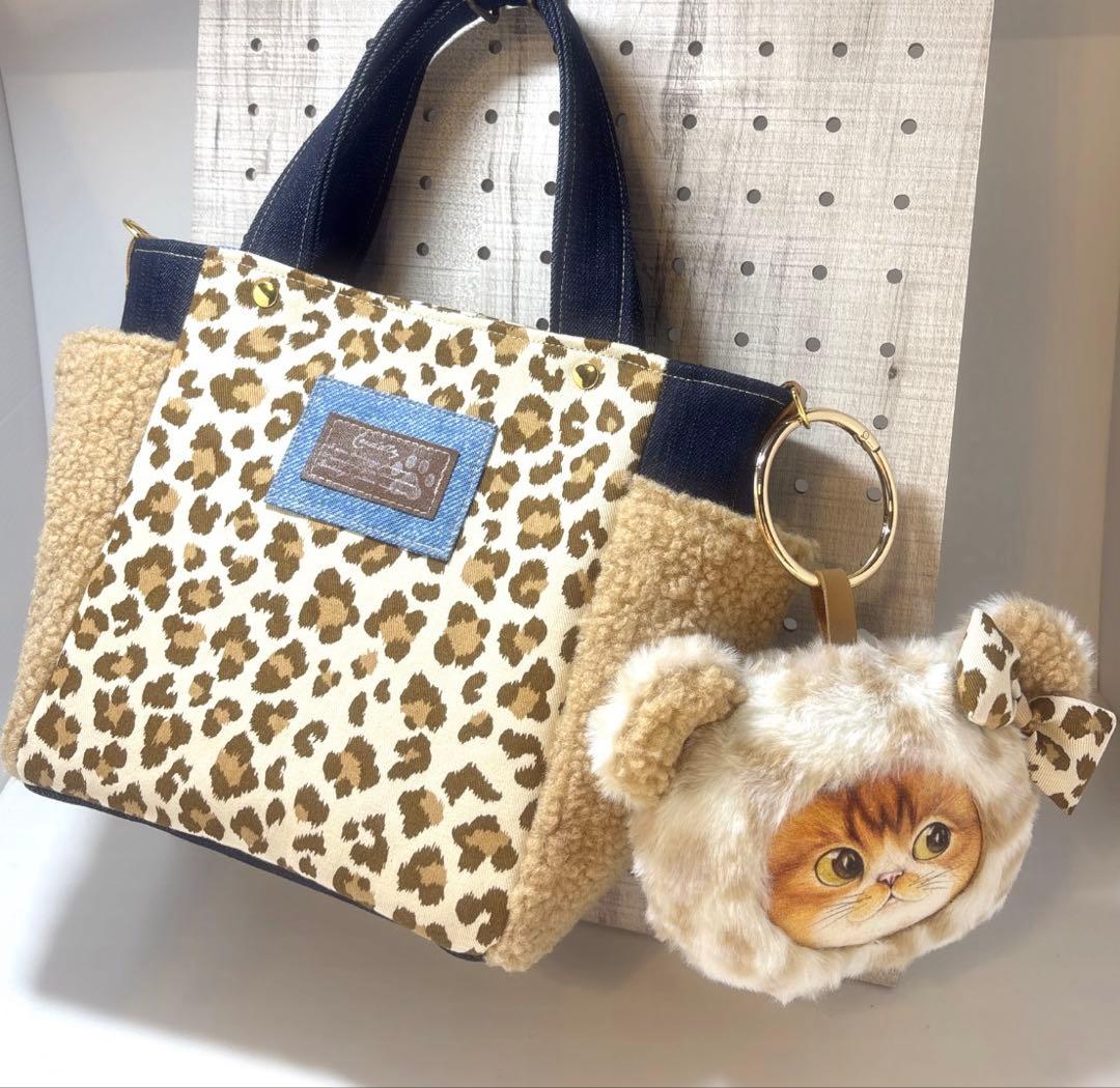 マ*ゲ様 コヤンイサムチョン★大きなマスコットチャームミニトートバッグ　レオパー