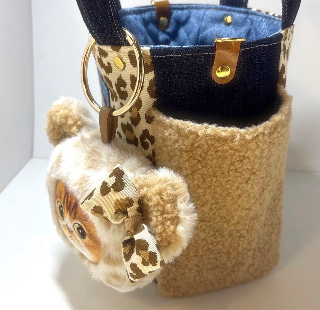 マ*ゲ様 コヤンイサムチョン★大きなマスコットチャームミニトートバッグ　レオパー