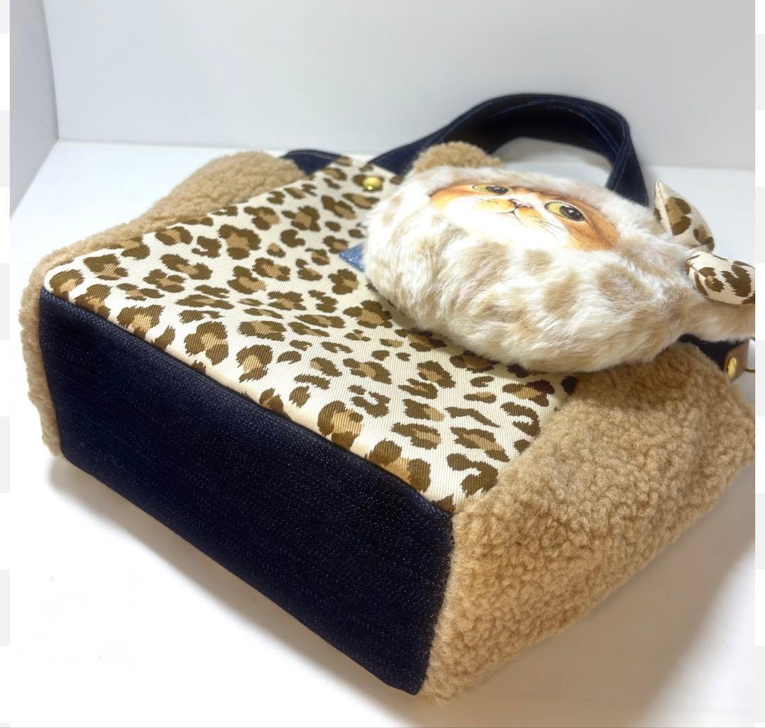 マ*ゲ様 コヤンイサムチョン★大きなマスコットチャームミニトートバッグ　レオパー