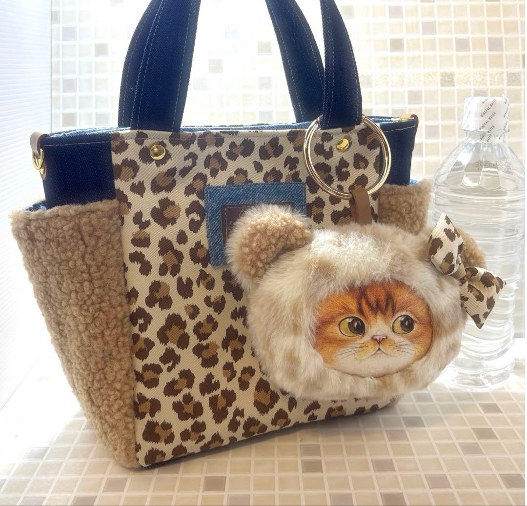 マ*ゲ様 コヤンイサムチョン★大きなマスコットチャームミニトートバッグ　レオパー