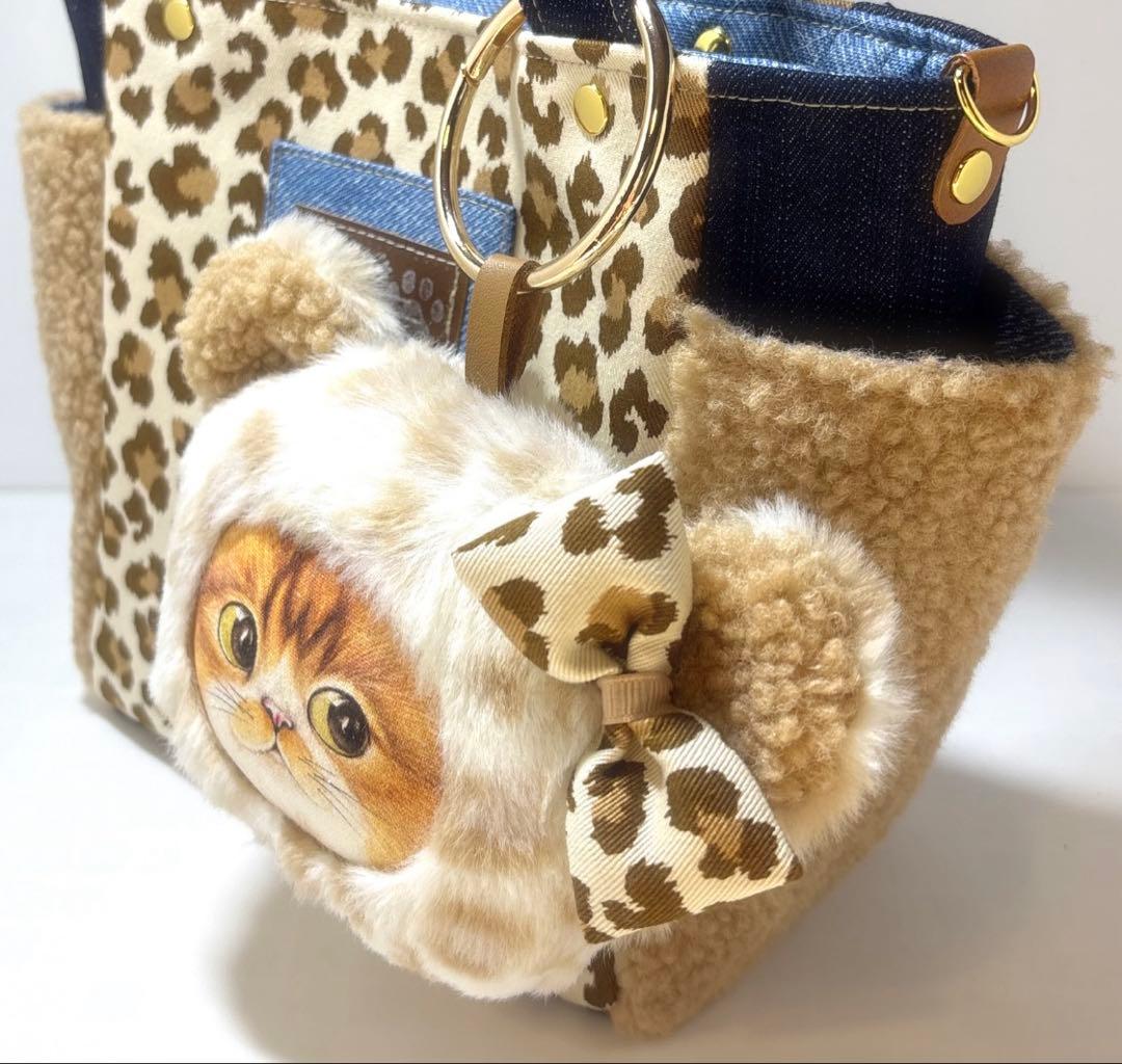 マ*ゲ様 コヤンイサムチョン★大きなマスコットチャームミニトートバッグ　レオパー