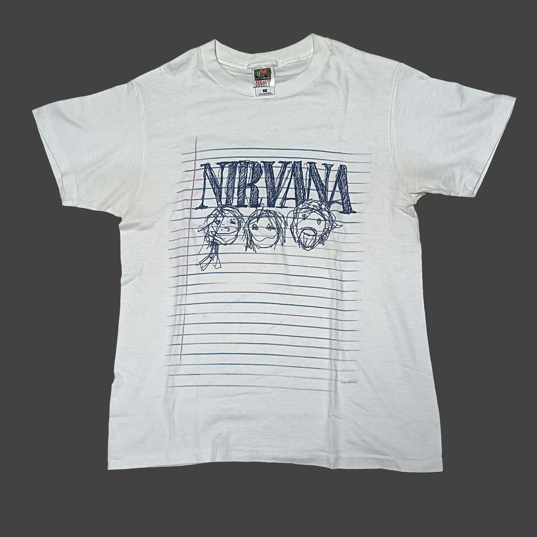 90s NIRVANA Tシャツ カートコバーン 直筆　イラスト　当時物