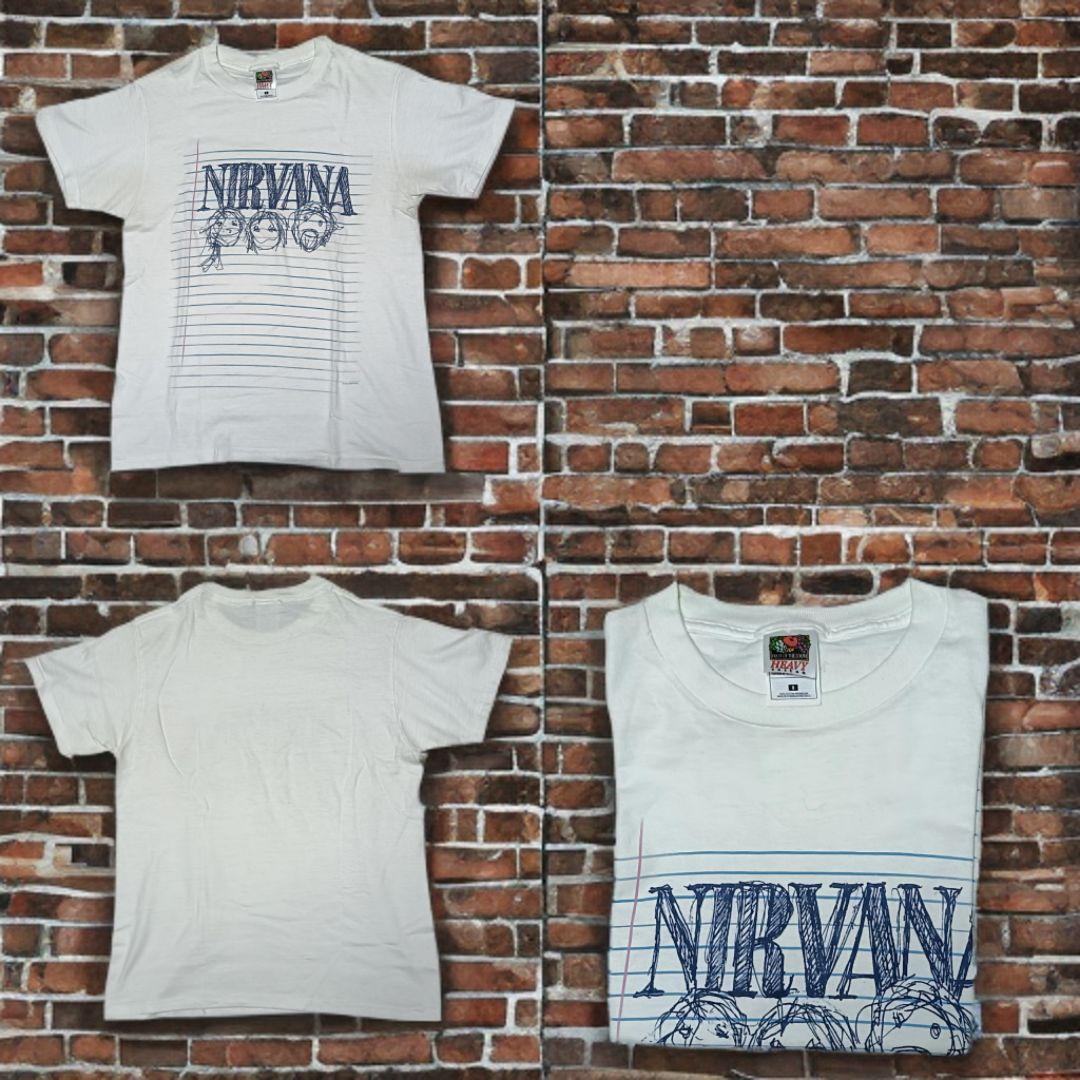 90s NIRVANA Tシャツ カートコバーン 直筆　イラスト　当時物