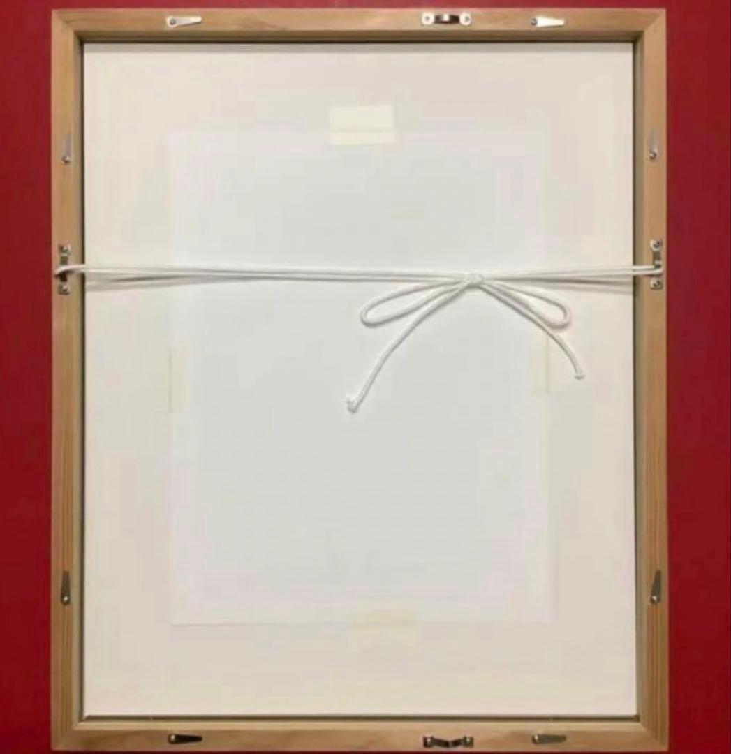 絵画・額縁・版画・安川眞慈・赤富士よろこび・金箔・シルクスクリーン・美術品・雑貨