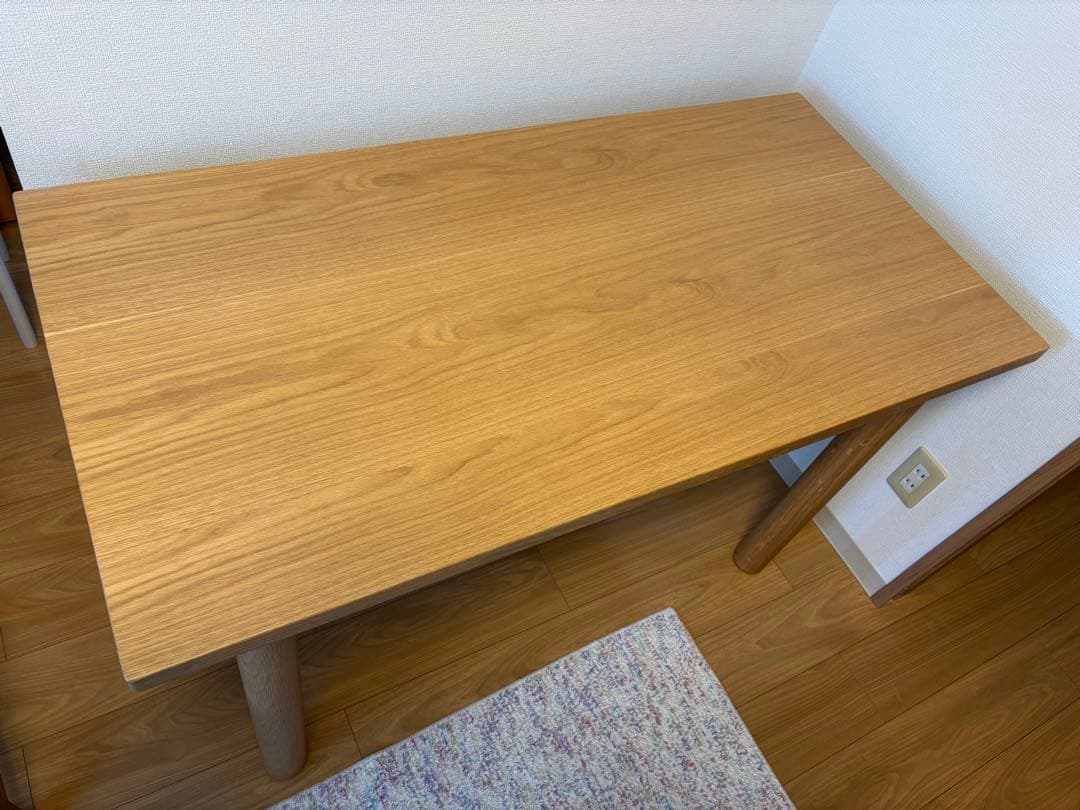 無印良品　オーク材　木製テーブル天板、木製テーブル脚４本組　120×60