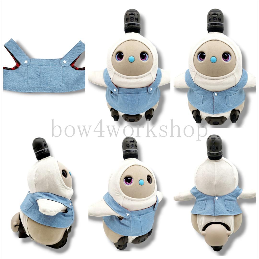 LOVOT ラボットの服ハンドメイド チェック&デニムリバーシブルサロペット