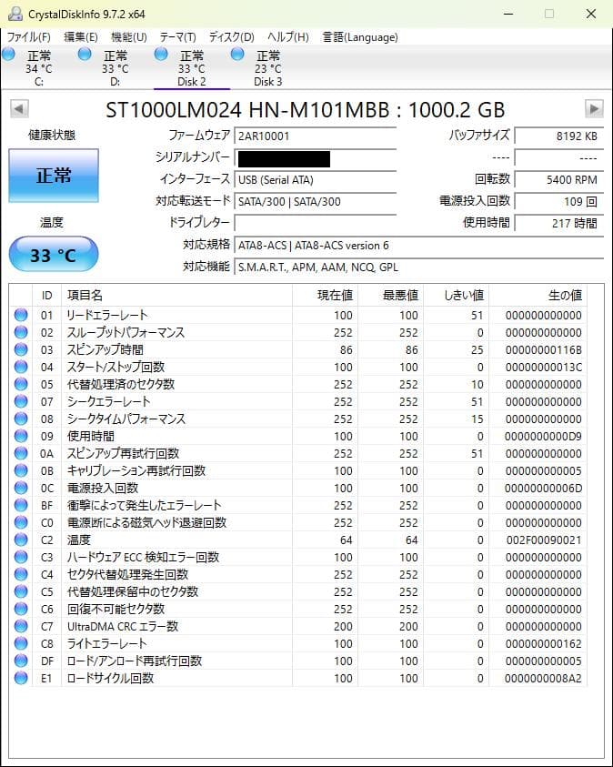 【中古】ポータブル1TB HDD（合計2台）東芝＆トランセンド