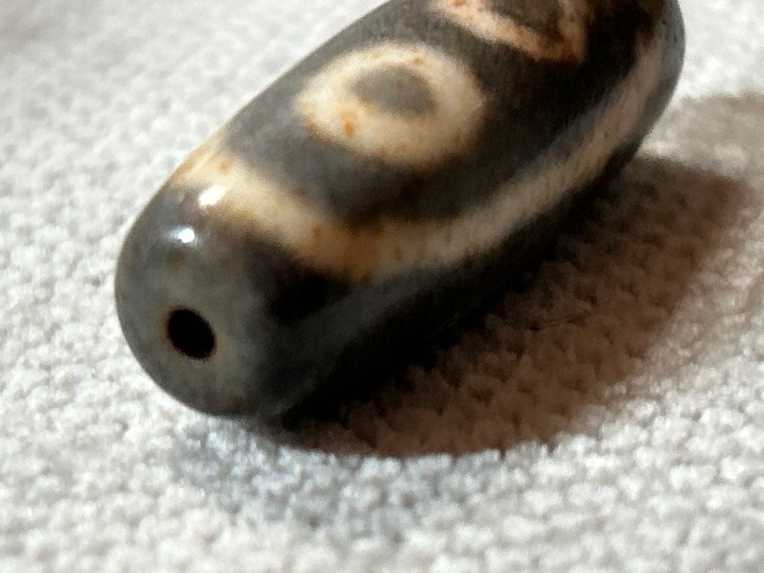 三眼天珠　オールドタイプ　アンティーク　／送料込　匿名発送／チベット　天珠