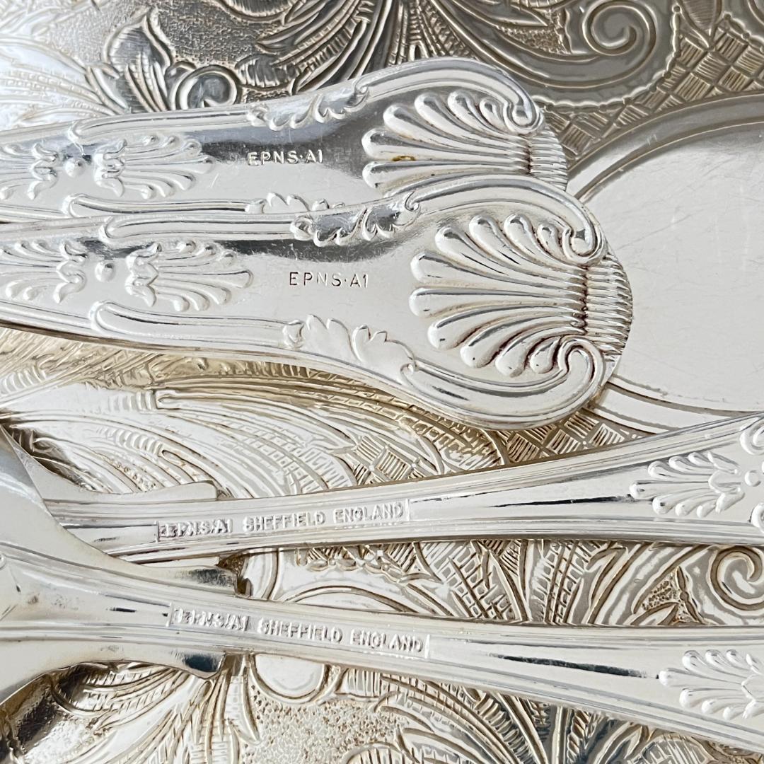 【Smith Seymour】 キングスパターンのディナーセット 6名用26本組