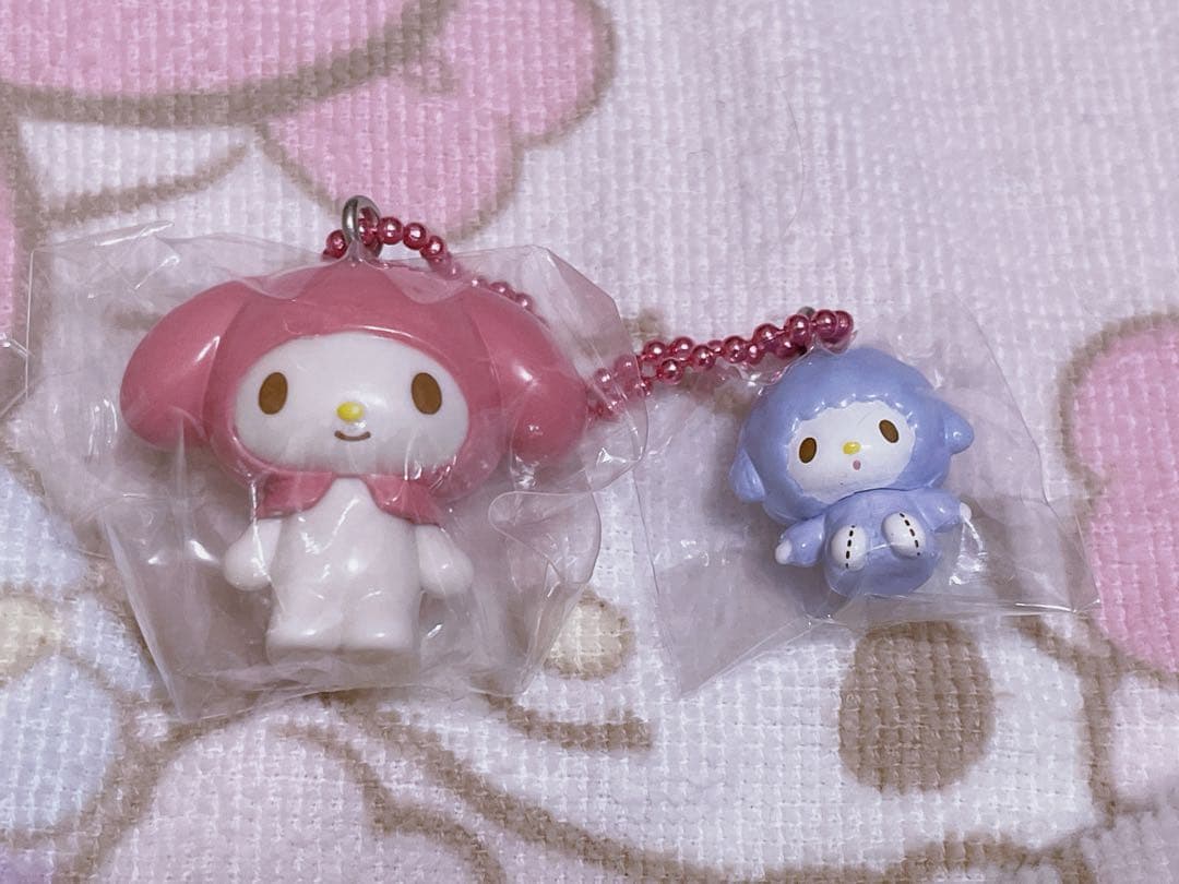 マイメロディ　ピアノちゃん　マスコットキーホルダー