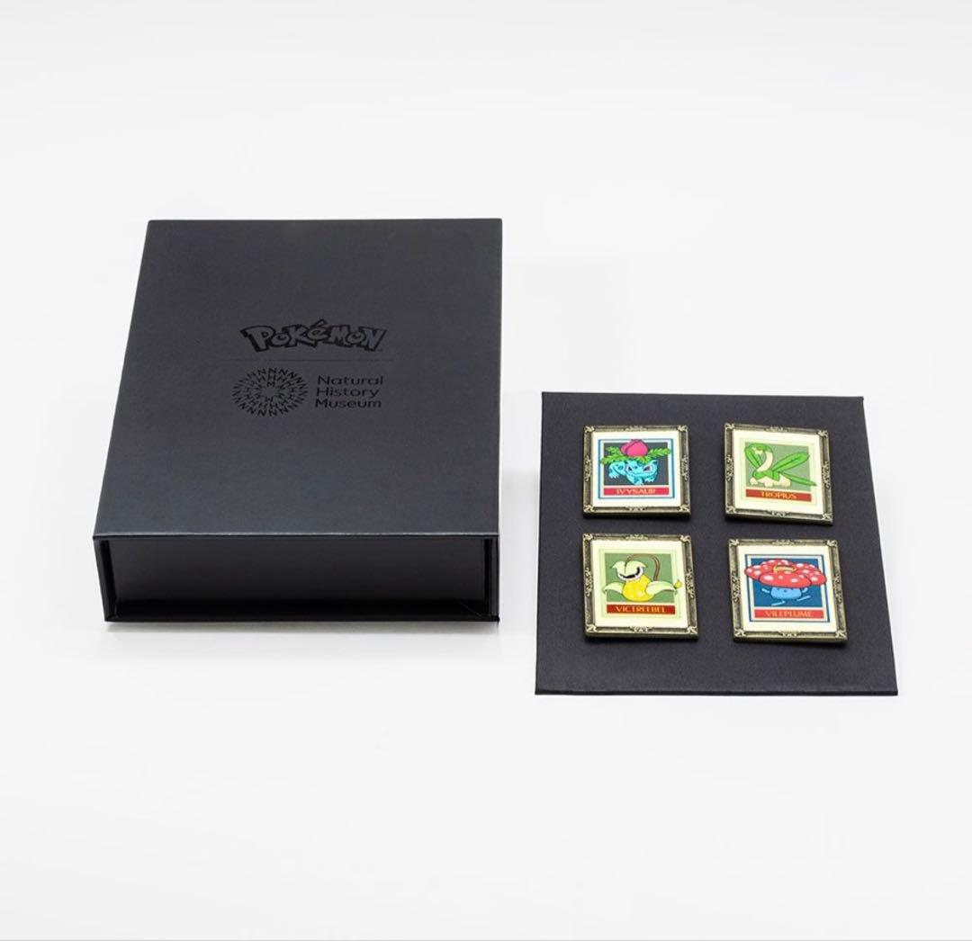 【限定品】ポケモン30周年 ロンドン自然史博物館コラボ　ピンバッジ 4個セット