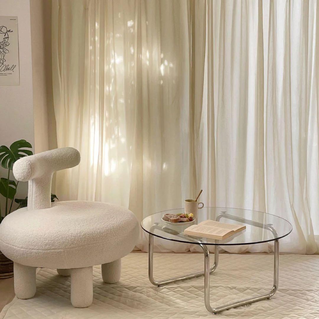 Little Rooms カラーシフォンカーテン2倍ひだ　100×200