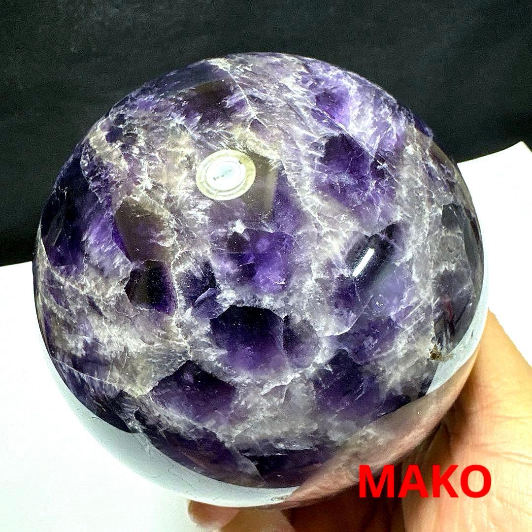 M1887☆アメジスト丸玉直径97mm1.2Kg☆天然石☆N60104- C
