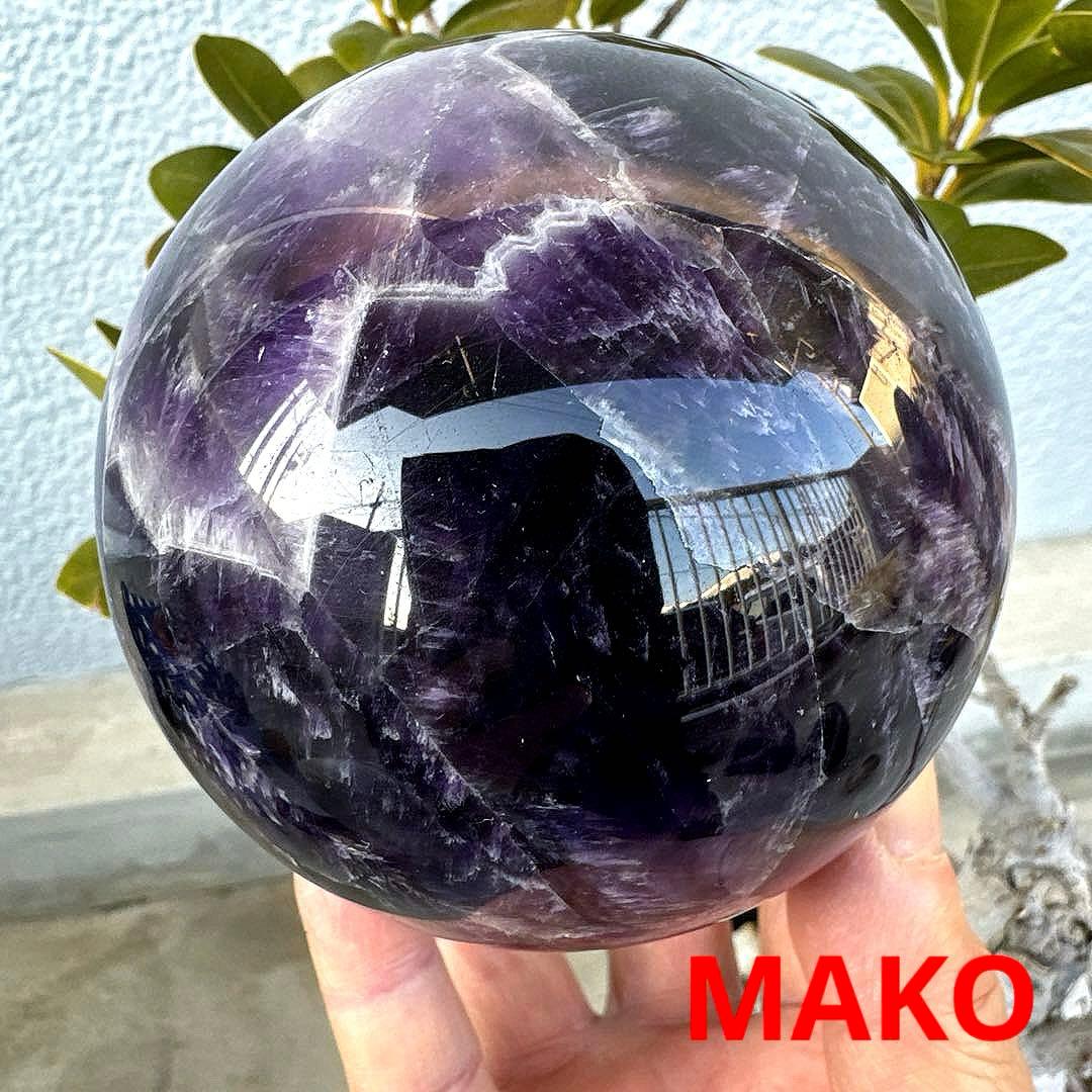 M1887☆アメジスト丸玉直径97mm1.2Kg☆天然石☆N60104- C