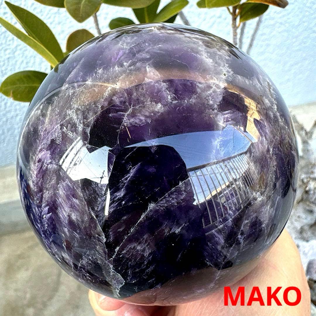 M1887☆アメジスト丸玉直径97mm1.2Kg☆天然石☆N60104- C