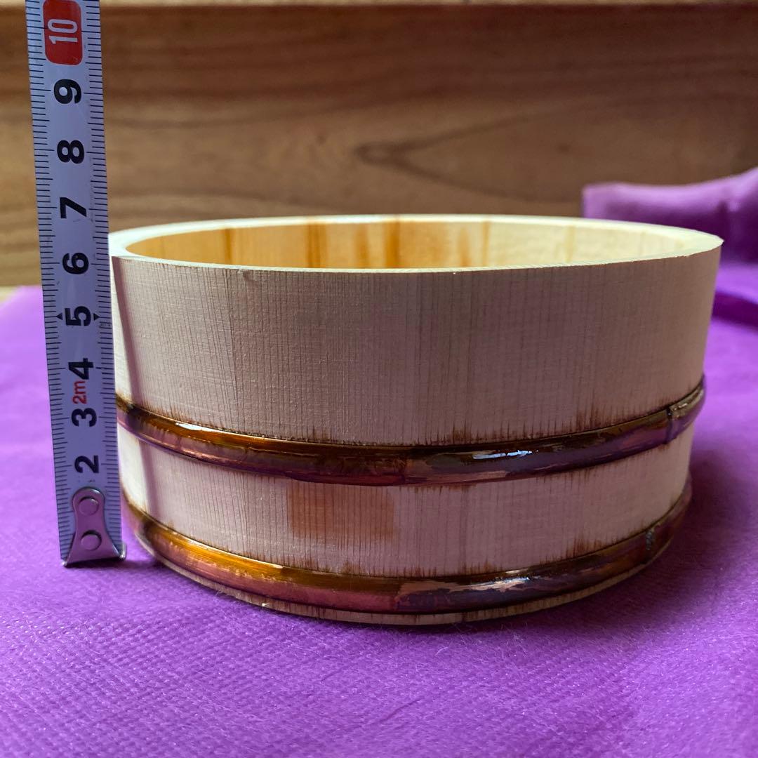 【未使用】木曽さわら　すし桶　寿司飯　ちらし桶　木製　おひつ　ミニおひつ